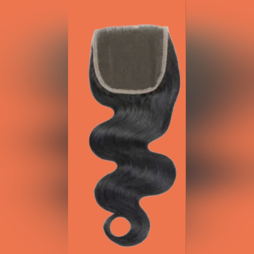 Raw Brazilian 4×4 closure 18-inches
